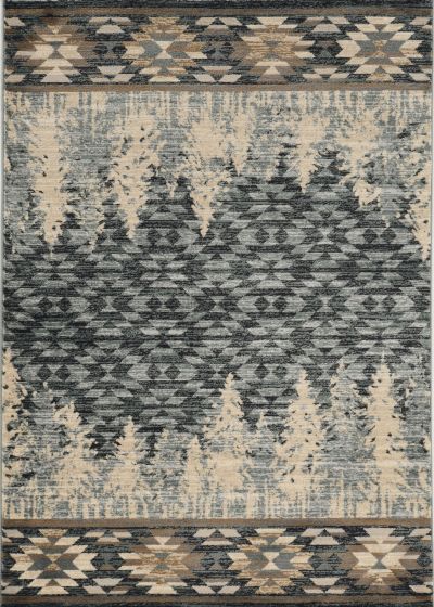 Chester 5636 Slate Blue Pines Area Rug