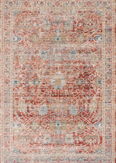 Claire CLE-01 Red/Ivory Area Rug