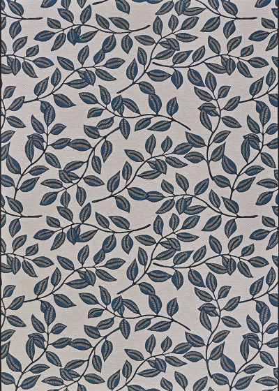 Dolce Summer Ivy Ivory Slate Blue Area Rug