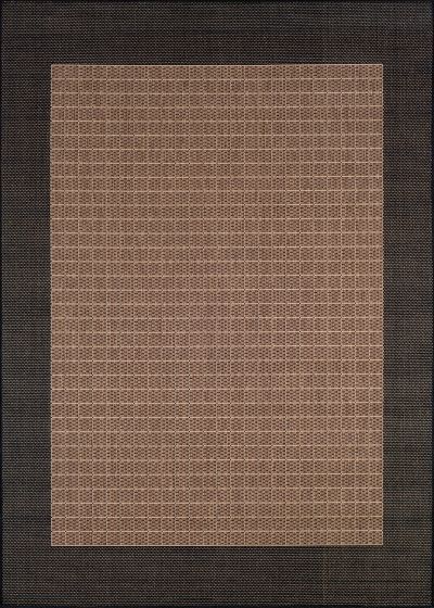 Recife Checkered Field Cocoa/Black Area Rug