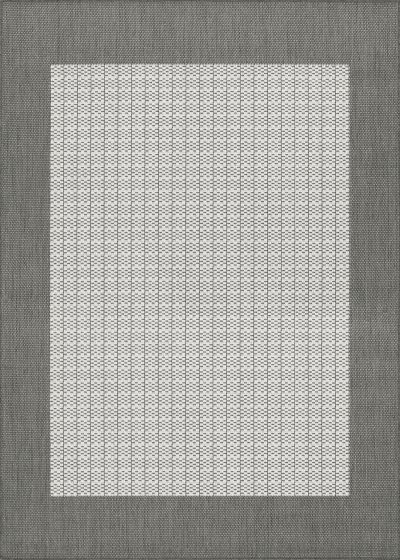 Recife Checkered Field Grey/White Area Rug