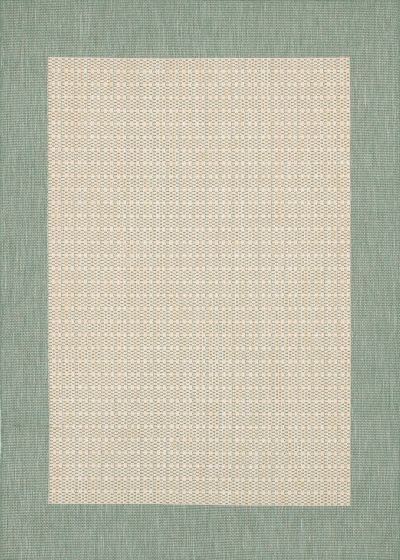 Recife Checkered Field Natural/Green Area Rug