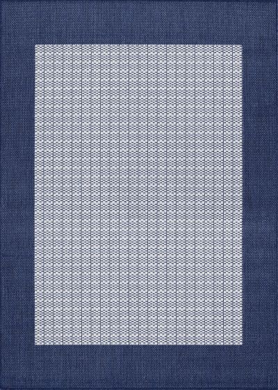 Recife Checkered Field Ivory/Indigo Area Rug