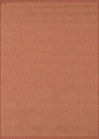 Recife Saddlestitch Terra Cotta/Natural Area Rug