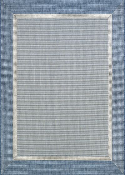 Recife Stria Texture Champagne/Blue Area Rug