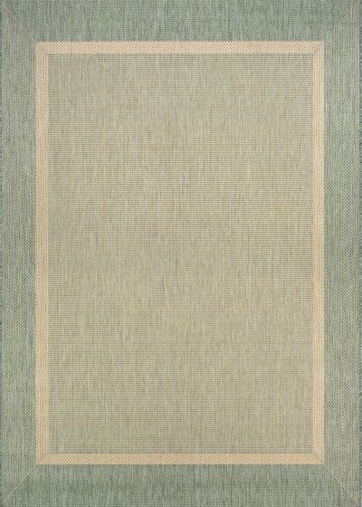 Recife Stria Texture Natural/Green Area Rug