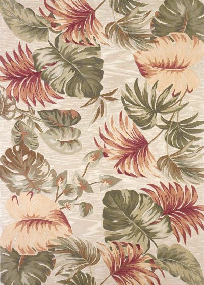 Sparta 3148 Beige Palm Leaves Area Rug