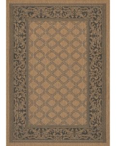 Recife Garden Lattice Cocoa/Black Area Rug