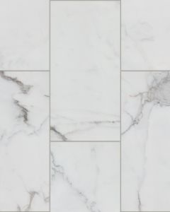 Synergy Platinum White 12"x24" Travertine Luxury Vinyl Tile