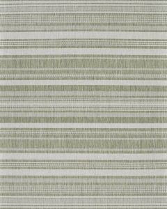 Recife Gazebo Stripe Sage Leaf/Ivory Area Rug
