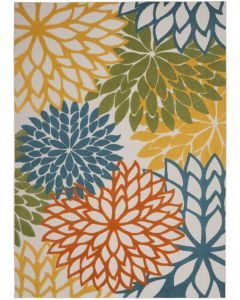 Aloha ALH05 Turquoise Multicolor Area Rug