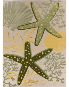 Aloha ALH24 Green Yellow Area Rug