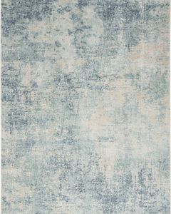 Astra Machine Washable ASW07 Blue Ivory Rug