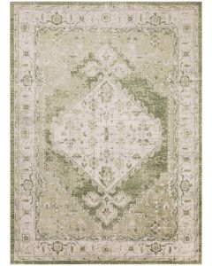 Astra Machine Washable ASW11 Ivory Green Rug