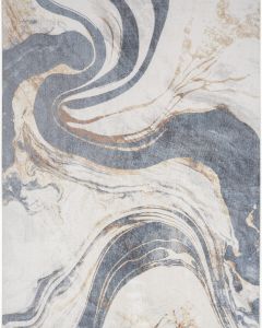 Astra Machine Washable ASW15 Ivory Blue Rug