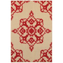 Cayman 97r Sand/Red Area Rug