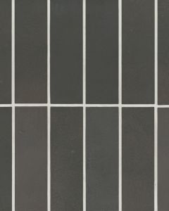 Celine Black Matte Glazed Porcelain 2"x6" Field Tile
