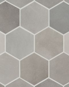 Celine Greige Matte Glazed Porcelain 4.5"x4" Hexagon Field Tile