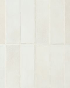 Celine Matte White Glazed Porcelain 2"x6" Field Tile