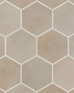 Celine Taupe Matte Glazed Porcelain 4.5"x4" Hexagon Field Tile