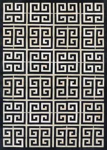 Chalet Meander Black/Ivory Area Rug