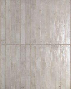 Chroma Light Grey Glossy Glazed Porcelain 2"x18" Field Tile