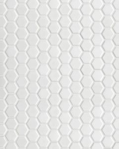 Circuit White 1x1 Hexagon Matte Tile