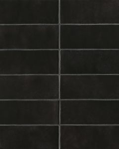 Cloe Black Glossy Glazed Ceramic 2.5"x8" Field Tile