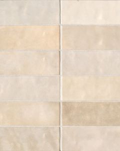 Cloe Creme Glossy Glazed Ceramic 2.5"x8" Field Tile