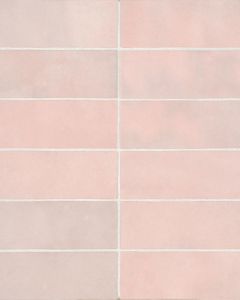 Cloe Pink Glossy Glazed Ceramic 2.5"x8" Field Tile