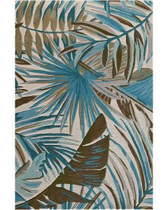 Cove Ivory/Teal Palms Area Rug