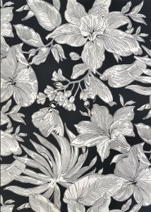 Dolce Flora Nero Area Rug