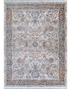 Halli Floral Kashan Beige/Mocha Area Rug