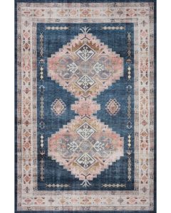Heidi HEI-03 Denim/Blush Area Rug
