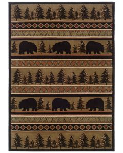 Hudson 1066a Black/Beige Area Rug