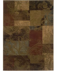 Hudson 36g Green/Red Area Rug