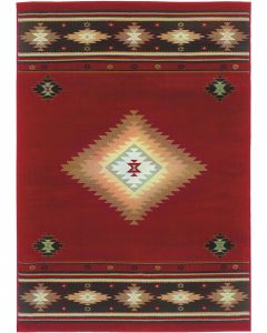 Hudson 87k Red/Green Area Rug