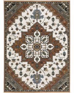 Keira KEI03 Rust/Ivory Area Rug