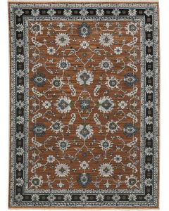 Keira KEI05 Rust/Grey Area Rug