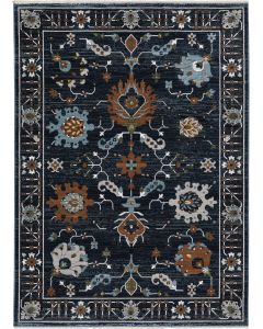 Keira KEI08 Blue/Rust Area Rug
