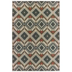 Latitude 2x Grey/Orange Area Rug