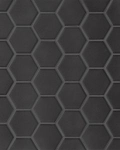 Le Cafe Black Matte Porcelain 2"x2" Hexagon Mosaic Tile