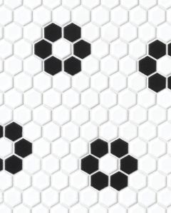 Le Cafe Design 2 Matte Glazed Porcelain 1"x1" Mosaic Deco Tile