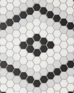 Le Cafe Design 7 Matte Glazed Porcelain 1"x1" Mosaic Deco Tile
