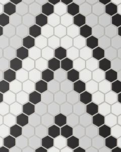 Le Cafe Design 8 Matte Glazed Porcelain 1"x1" Mosaic Deco Tile