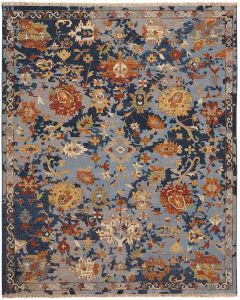 Leylan 0587F Blue/Orange/Red Rug