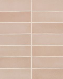 Makoto Momoiro Blush Matte Glazed Ceramic 2.5"x10" Tile