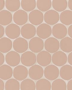 Makoto Momoiro Blush Matte Glazed Porcelain 2" Mosaic Tile