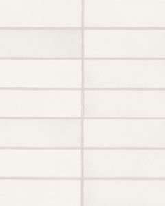 Makoto Shoji White Matte Glazed Ceramic 2.5"x10" Tile