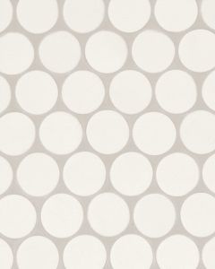 Makoto Shoji White Matte Glazed Porcelain 2" Mosaic Tile